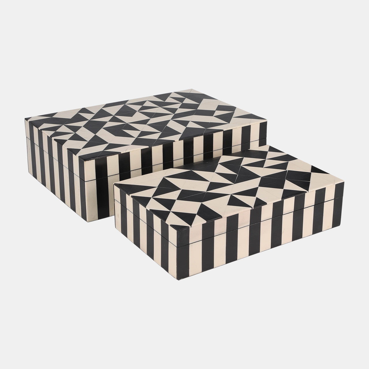 HARLEQUIN BOXES BLACK AND WHITE