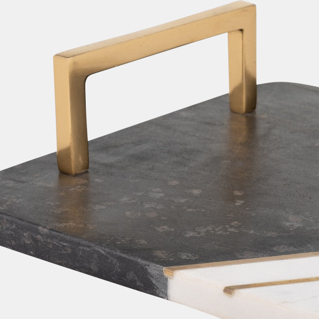 MARBLE WHITE/BLACK TRAY