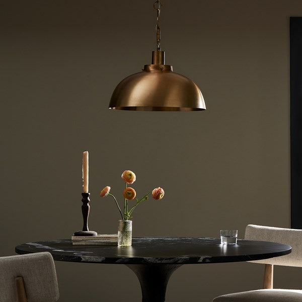 GATSBY DOME PENDANT-CAST BRUSHED BRASS