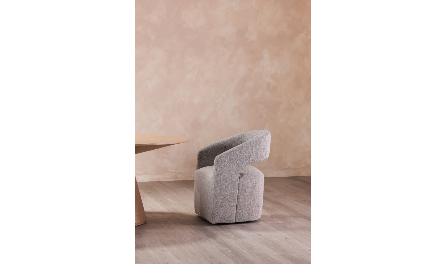 BARROW PERFORMANCE FABRIC ROLLING DINING CHAIR