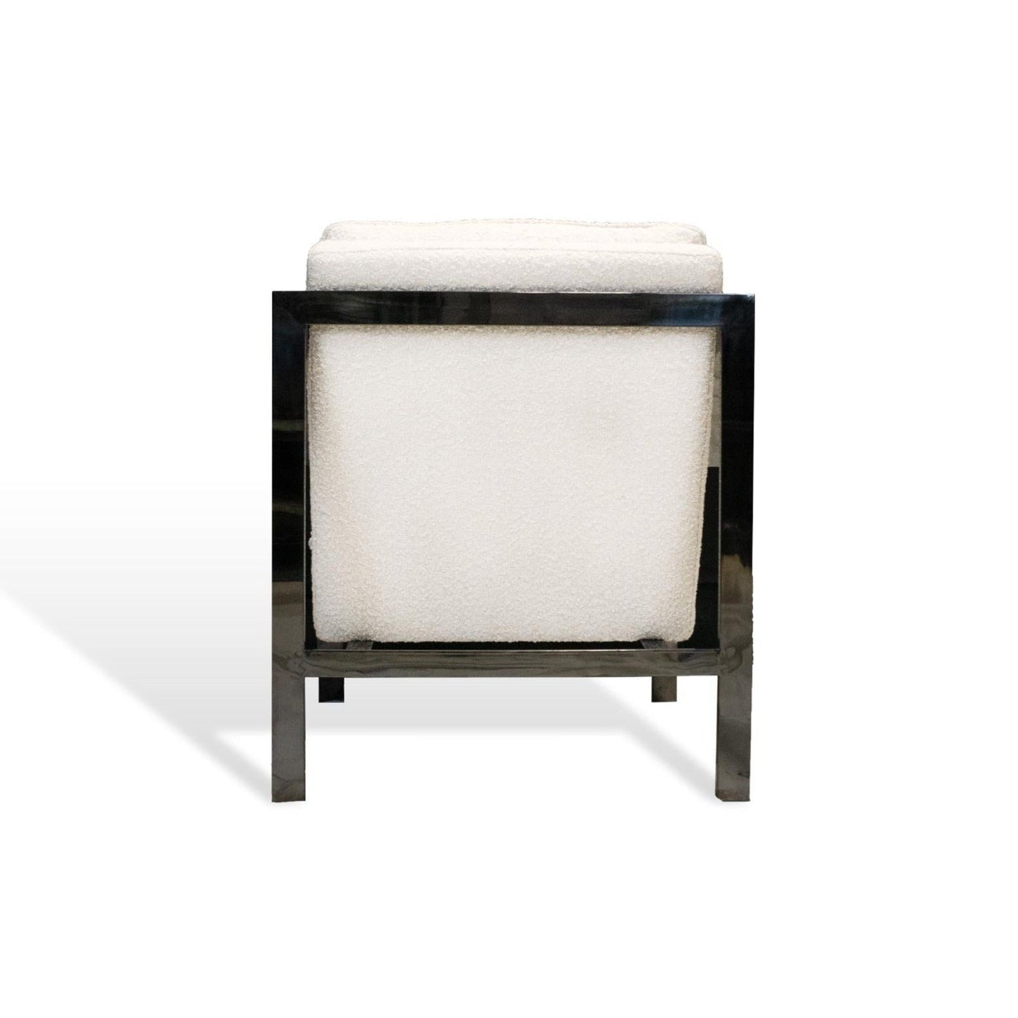 BAYOU BOUCLE CHAIR -BLACK CHROME