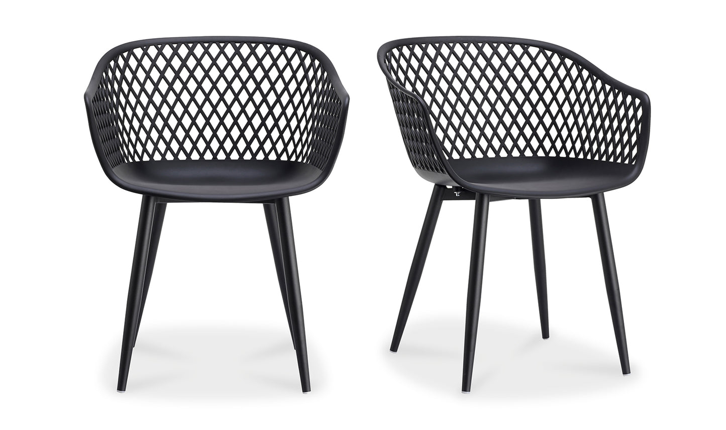 PIAZZA OUTDOOR CHAIR- SET OF TWO BLACK