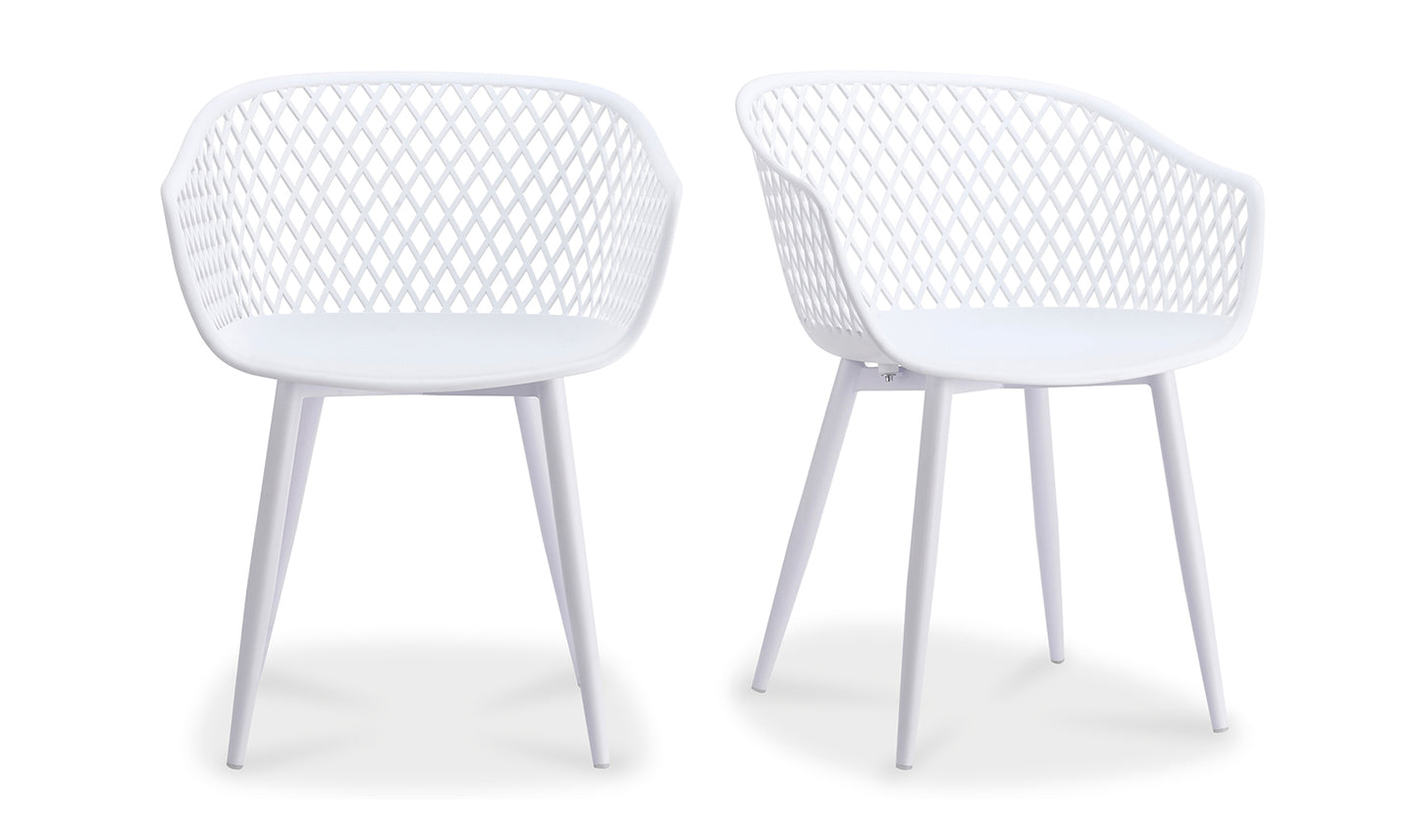 PIAZZA OUTDOOR CHAIR- SET OF TWO WHITE